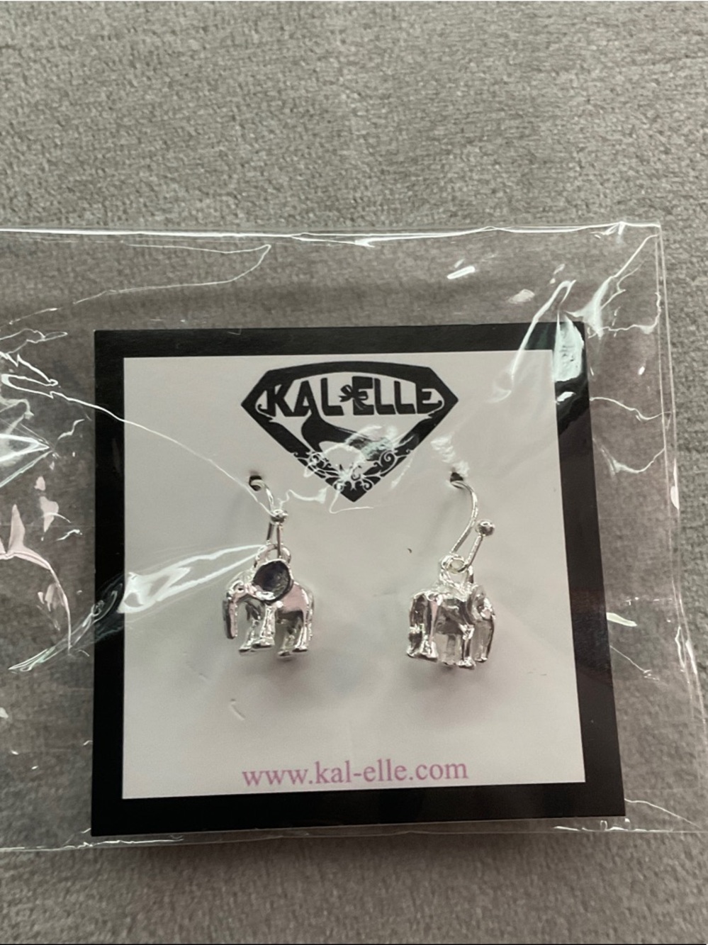 Elle Silver Elephant Drop Earrings
